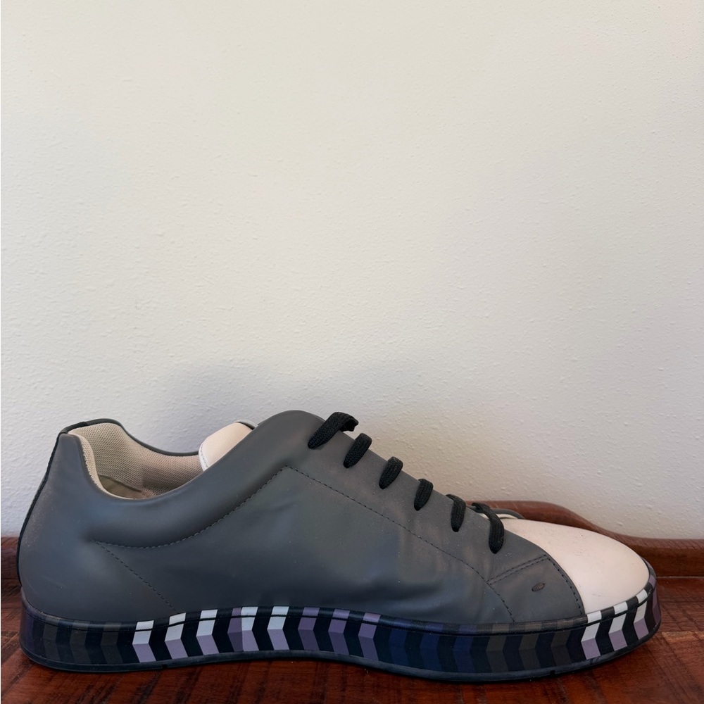 Fendi Gray and White Men's Sneakers